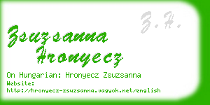 zsuzsanna hronyecz business card